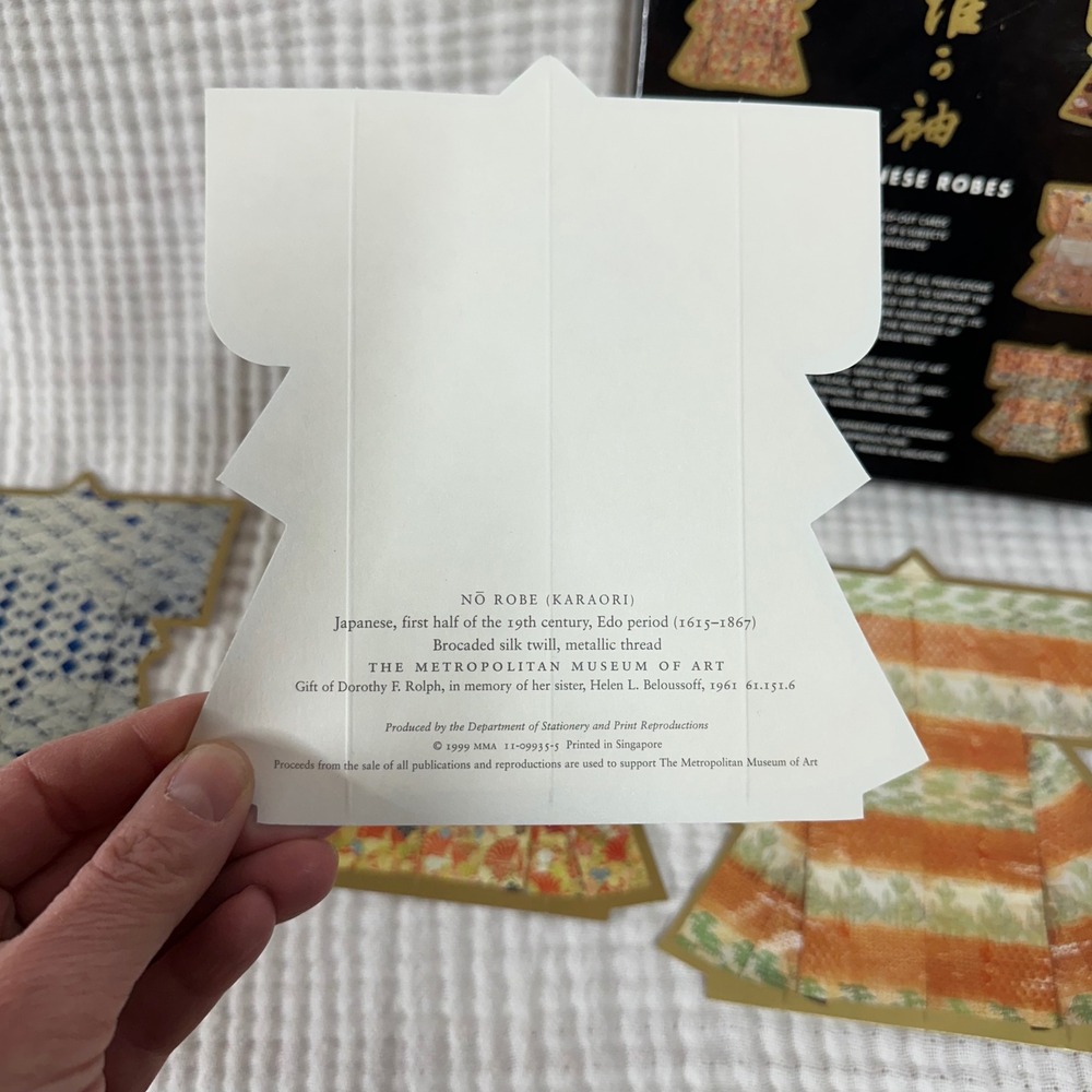 VTG Metropolitan Museum Of Art Japanese Robes 7 Stationary Cards and 7 Envelopes - Picture 8 of 8
